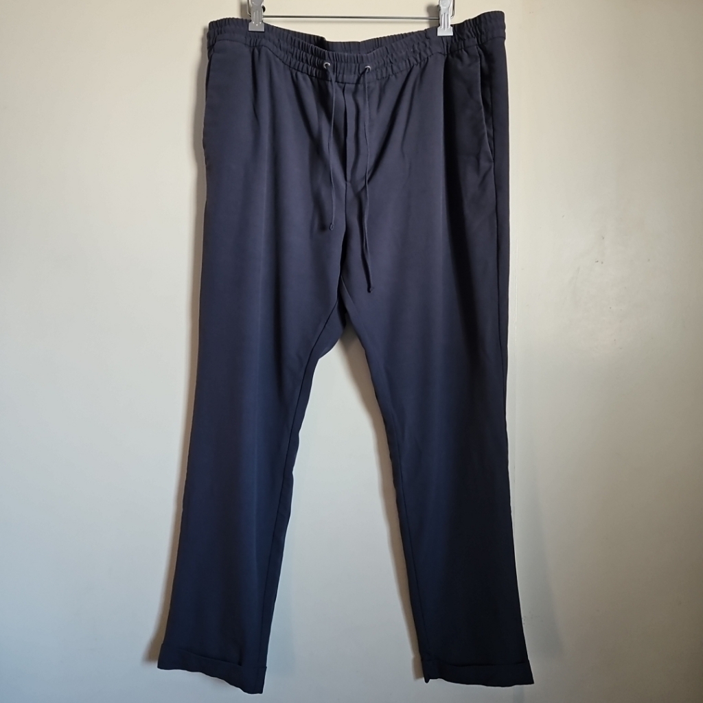 H&M Gray Slim Fit Tapered Cuffed Leg Pullover Joggers Pants Size Xl